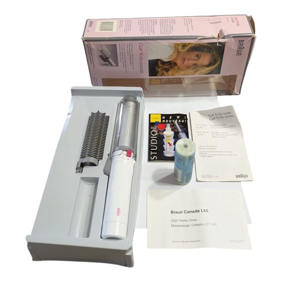 Braun Curl N Go Cordless Curling Iron 3/4" 4507 Tested w/Box Off Grid Camping - Picture 2 of 7
